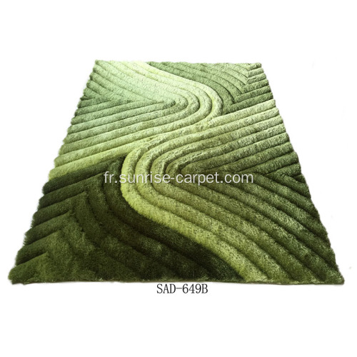 Polyester Silk Shaggy Tapis / Tapis avec motif 3D